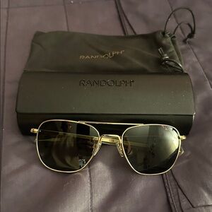 Randolph USA Aviator Sunglasses (23K GOLD)